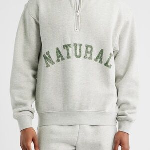 Museum of Peace & Quiet Arch Pigment Dyed Half Zip Graphic Sweatshirt